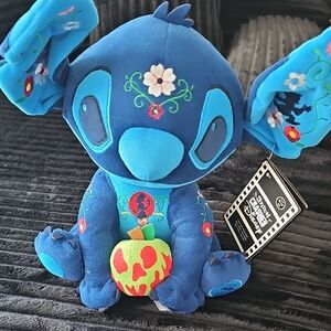 Disney Stitch Plush Toy - Blue with Floral Accents
